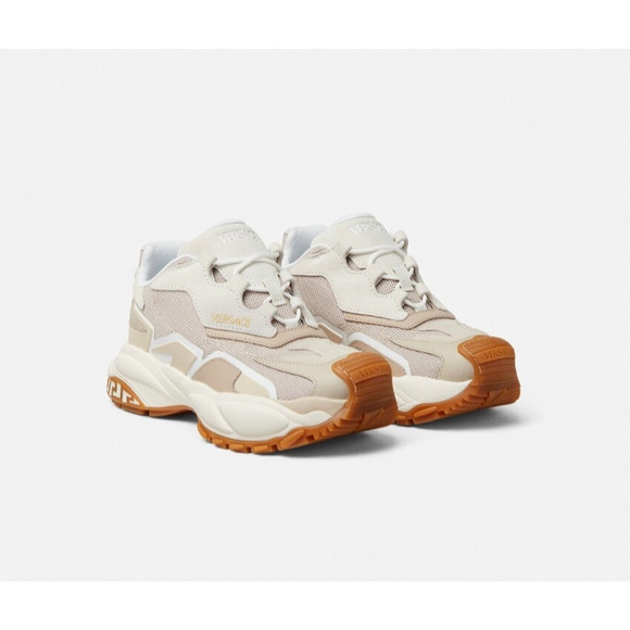 Versace Mercury Women’s White/Beige Sneakers 9 US (39 Euro) 1016318 NIB $890 - Picture 5 of 16
